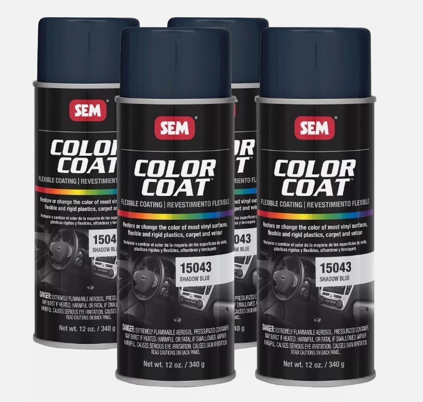 SEM 15043 Color Coat Shadow Blue Flexible Auto Body Paint 12 oz each (4 Pack) SEM 15043 Color Coat Shadow Blue Flexible Auto Body Paint 12 oz each (4 Pack)