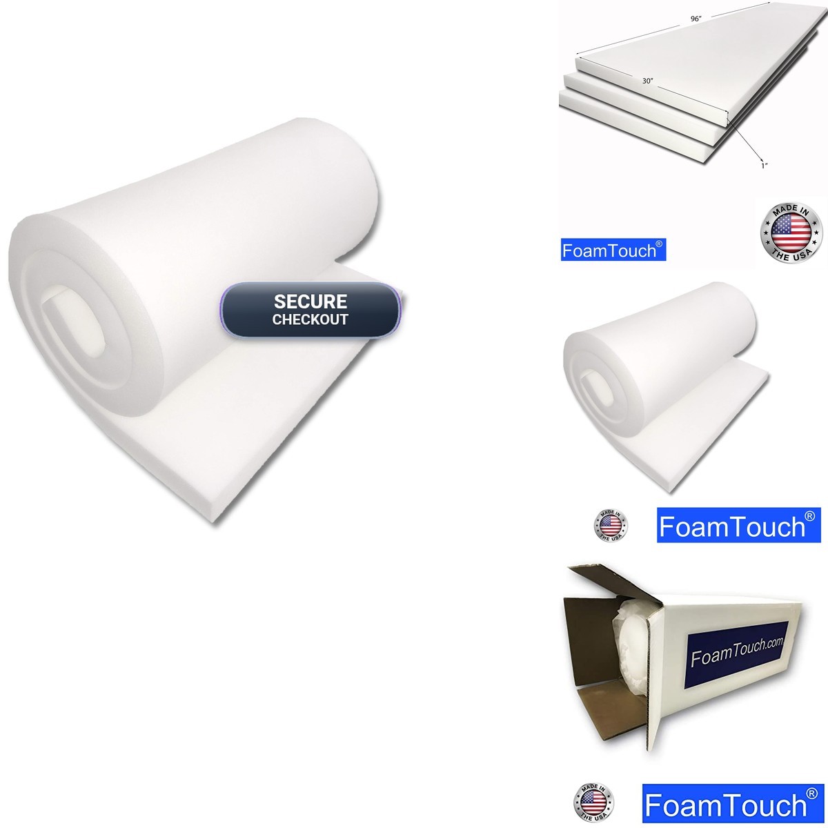 FoamTouch Upholstery Foam Cushion (3 Pack) 1 FoamTouch Upholstery Foam Cushion (3 Pack) 1
