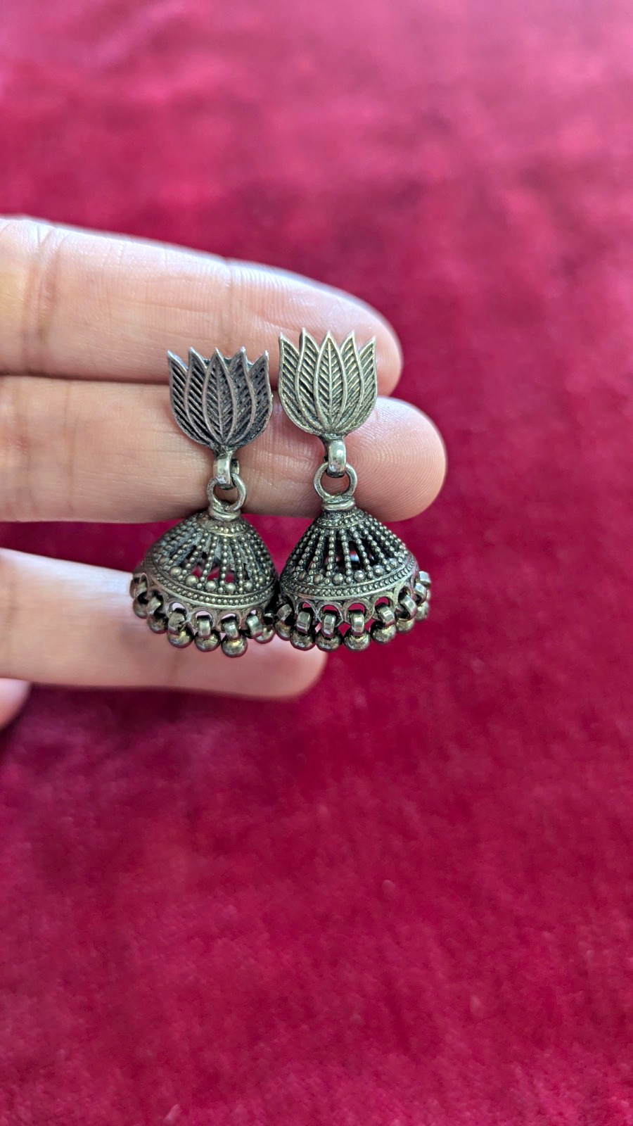 925 Silver Heavy Ear Tribal Fusion Patina Beaded Gypsy Vintage Bohemian Oxidized 925 Silver Heavy Ear Tribal Fusion Patina Beaded Gypsy Vintage Bohemian Oxidized
