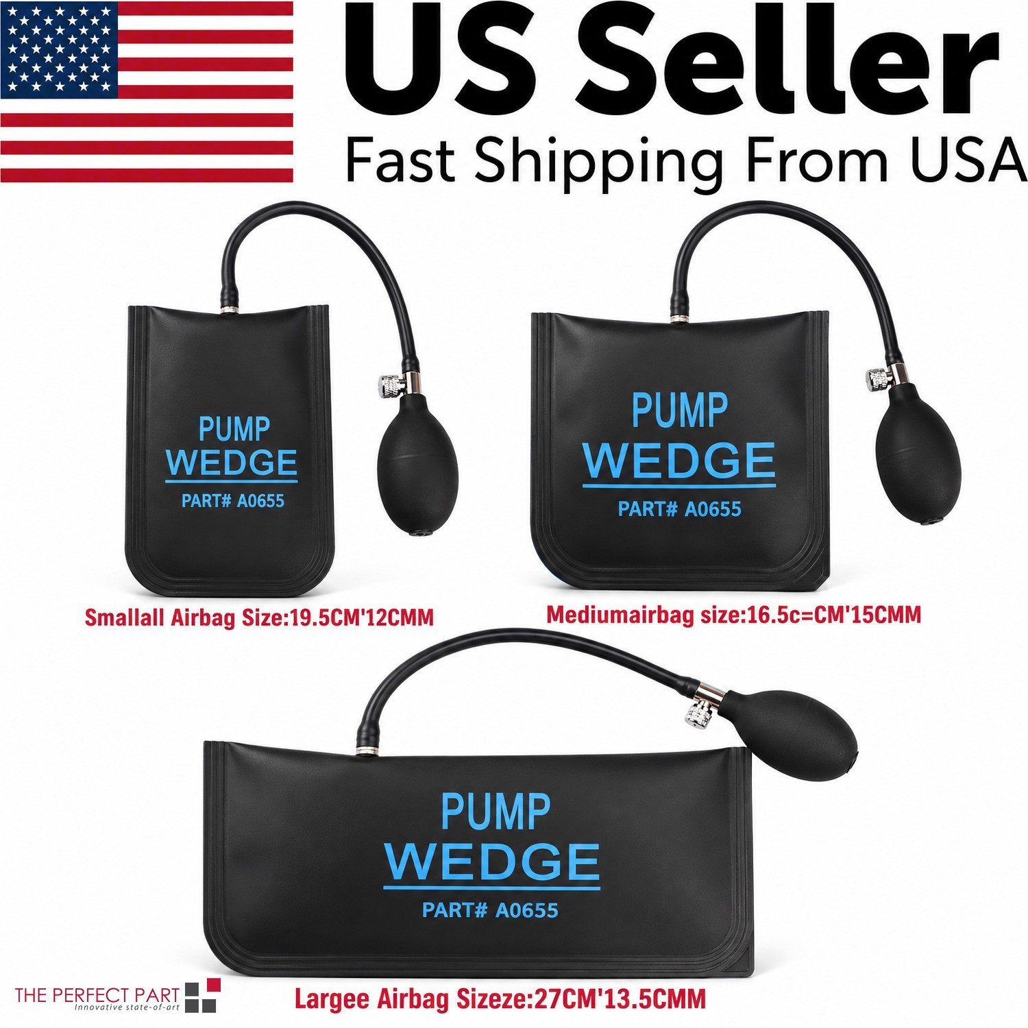 3 Air Wedge Inflatable Bag Pump Lockout For Automotive Car Door Professional kit