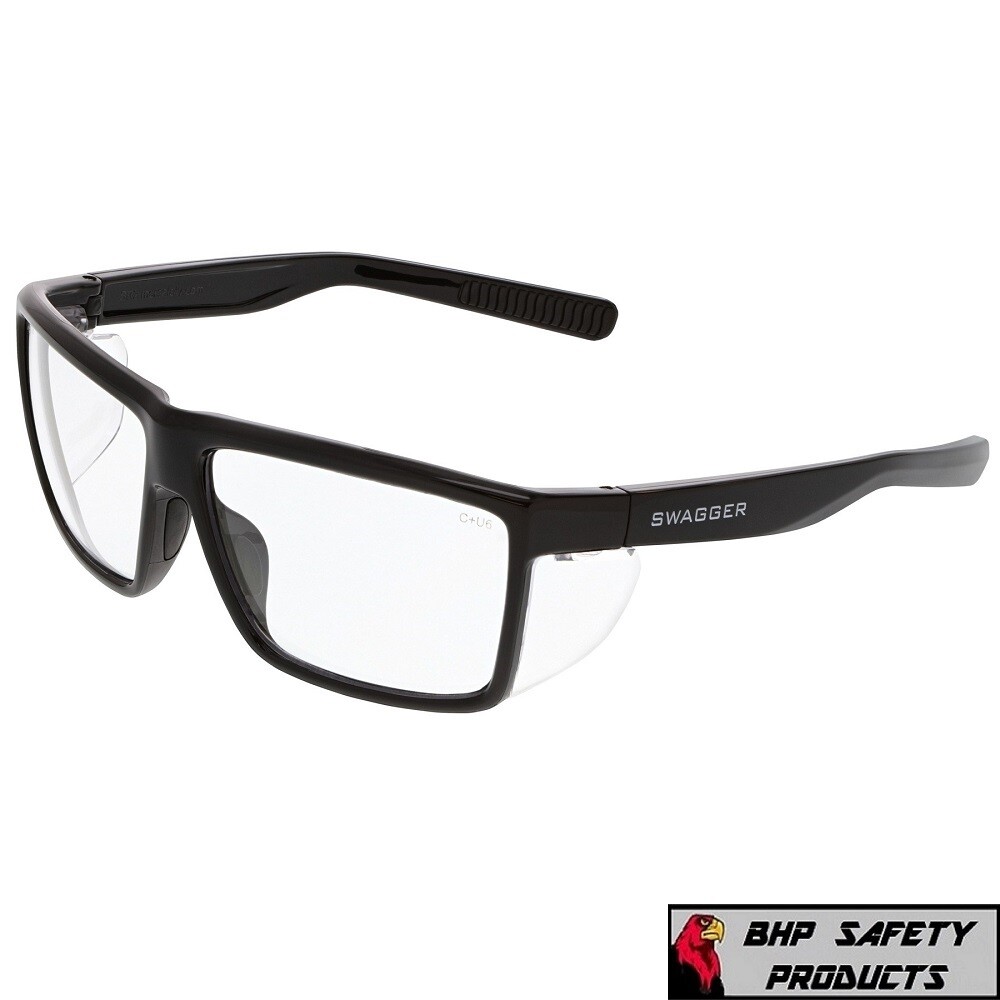MCR SWAGGER SR2 SAFETY GLASSES SUNGLASSES WITH DETACHABLE SIDE SHIELDS 1/PAIR