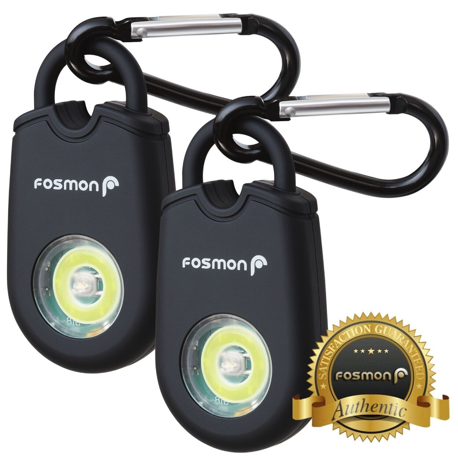 2x Personal Safe Alarm Caribiner LED Light 130DB Emergency Women Self Defense
