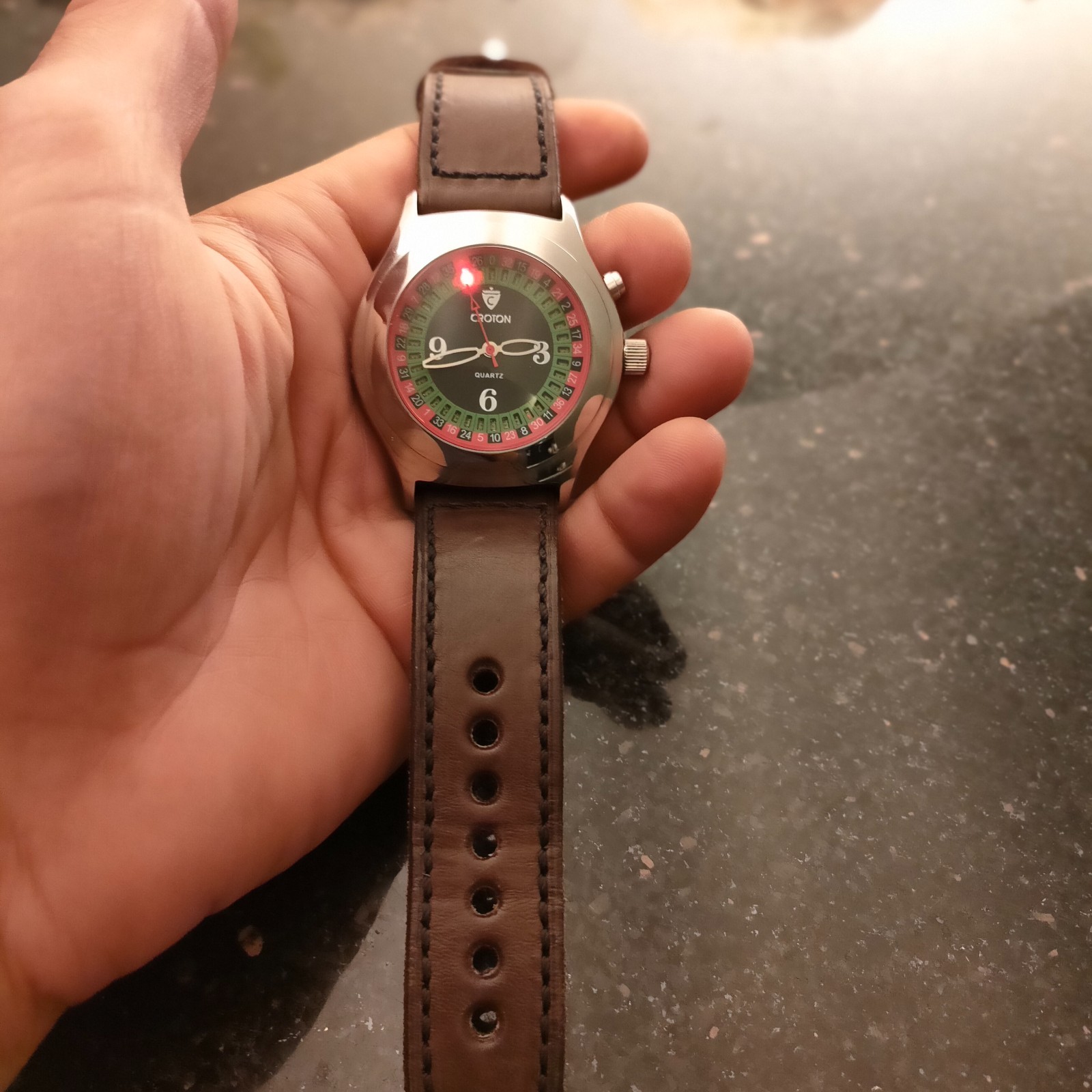 1990s Vintage&Rare Croton Casino Roulette Wheel Game Quartz Analog Men’s Watch