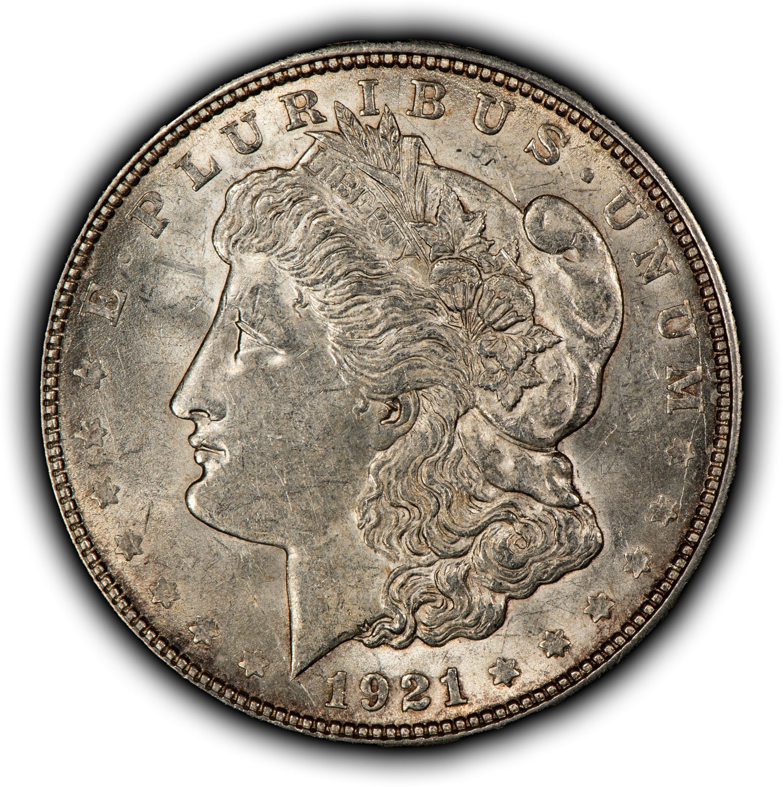 1921-D $1 Morgan Silver Dollar - VAM-1B1 EDS Die Scratches - SKU-D6572