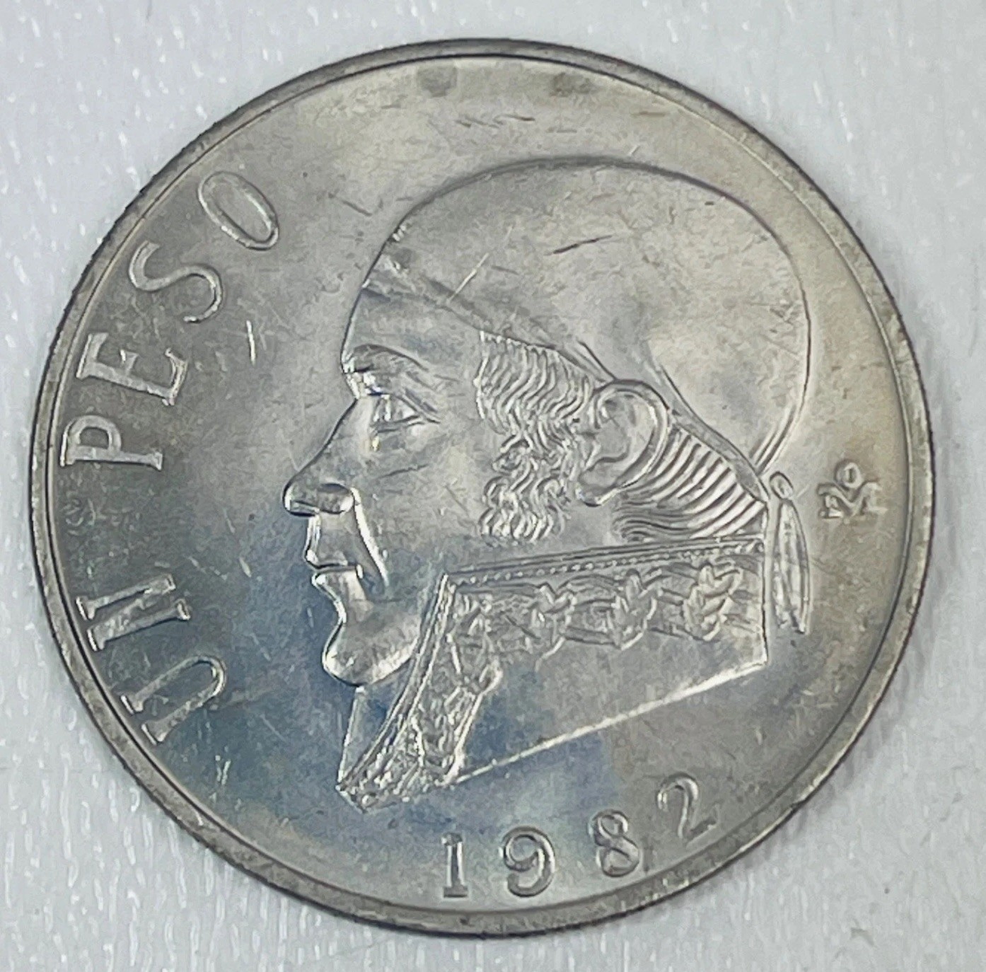 Mexico 1980 Un 1 Peso Jose Maria Morelos Eagle National Emblem Mexico 1980 Un 1 Peso Jose Maria Morelos Eagle National Emblem