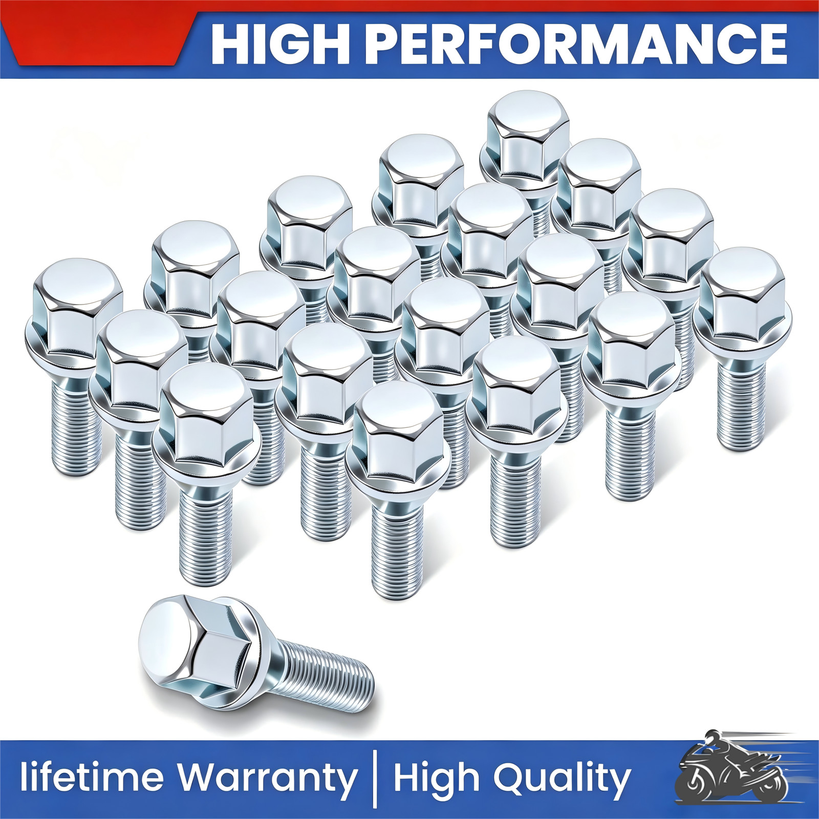 20PCS Wheel Lug Nuts For Jeep Cherokee Compass Dodge Dart Chrysler 200 12-22