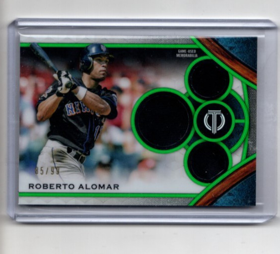 2021 Topps Tribute Green Roberto Alomar Triple Jersey Relic #\'d 85/99