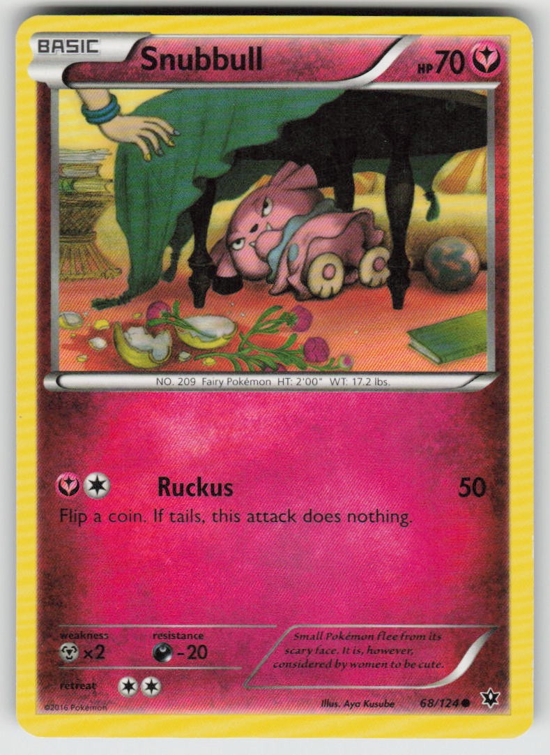 Snubbull Common XY - Fates Collide 68/124 Pokemon Heavily Played