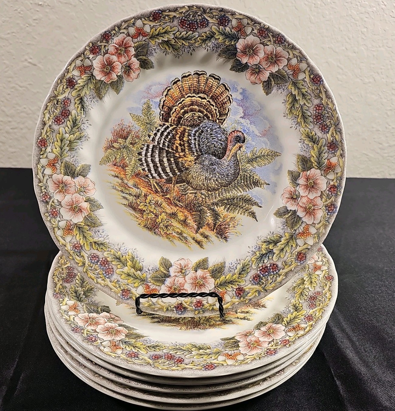 Churchill Myott Thanksgiving Turkey Set of 6 Dinner Plates 10” EXCELLENT COND Churchill Myott Thanksgiving Turkey Set of 6 Dinner Plates 10” EXCELLENT COND
