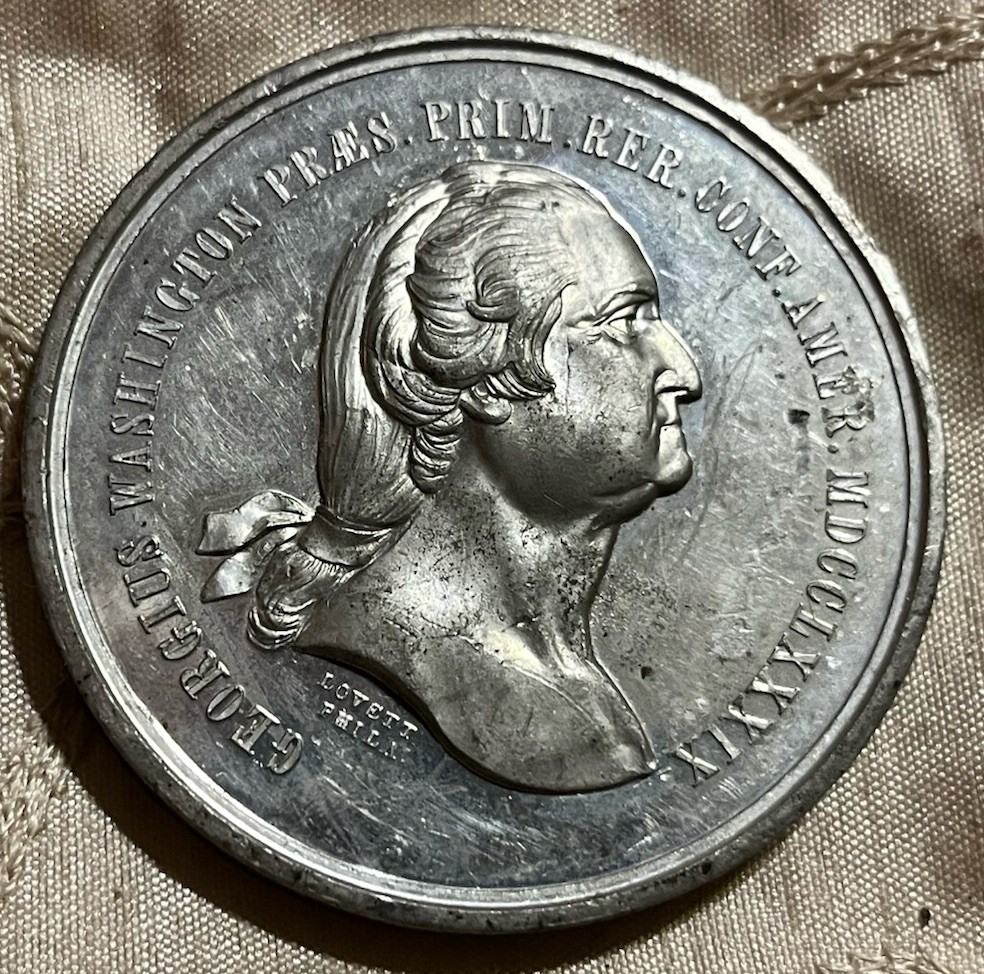 Antique 1876 George Washington Medal Fairmount Park Philadelphia Antique 1876 George Washington Medal Fairmount Park Philadelphia