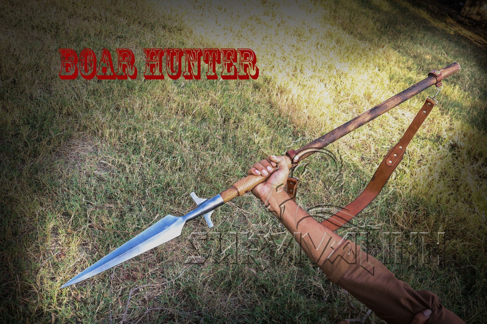 Custom Handforged Boar Hunting Spear , viking spear, Hunting spear with sheath