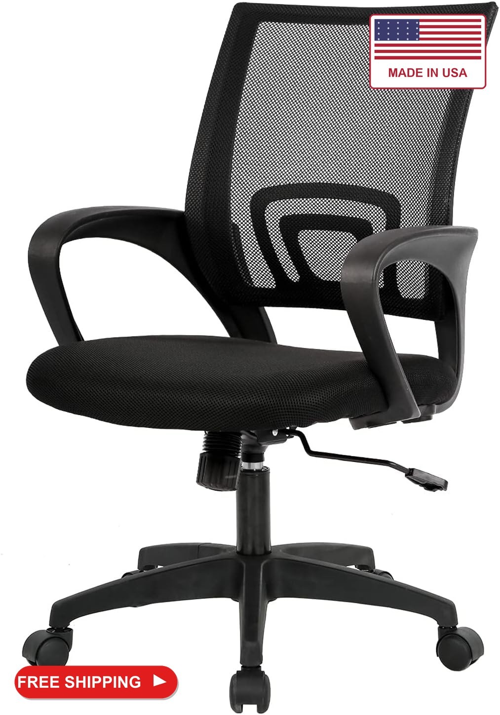 BestOffice Ergonomic Office Chair | Mid-Back Swivel Desk Chair | Dark Black BestOffice Ergonomic Office Chair | Mid-Back Swivel Desk Chair | Dark Black