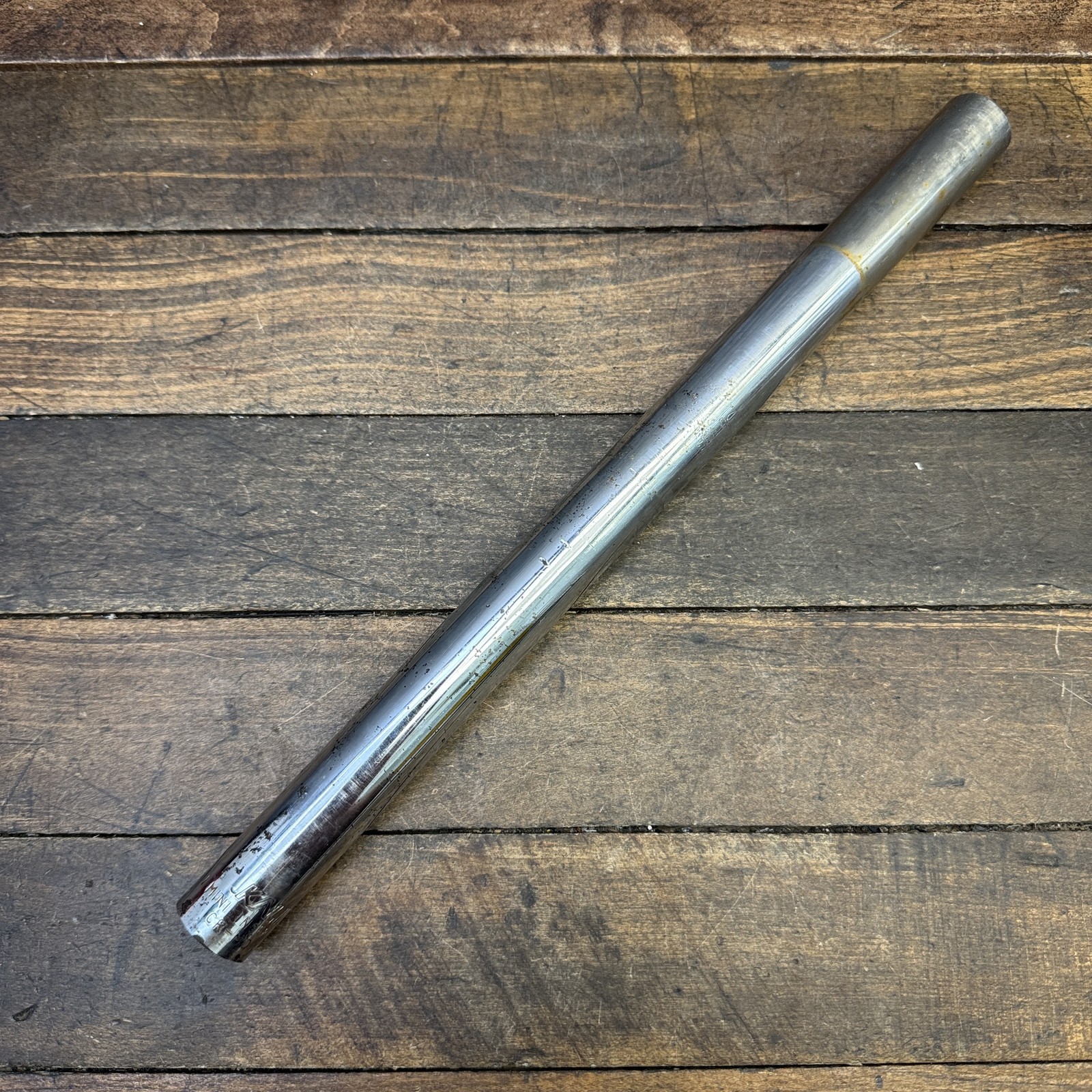 Vintage GT BMX Seatpost 22.2mm Silver CRMO Cut Bent PARTS Cut