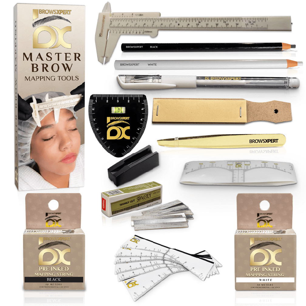 BROWSXPERT Master Brow Mapping Kit - Caliper, Balancing Ruler & Tweezers BROWSXPERT Master Brow Mapping Kit - Caliper, Balancing Ruler & Tweezers