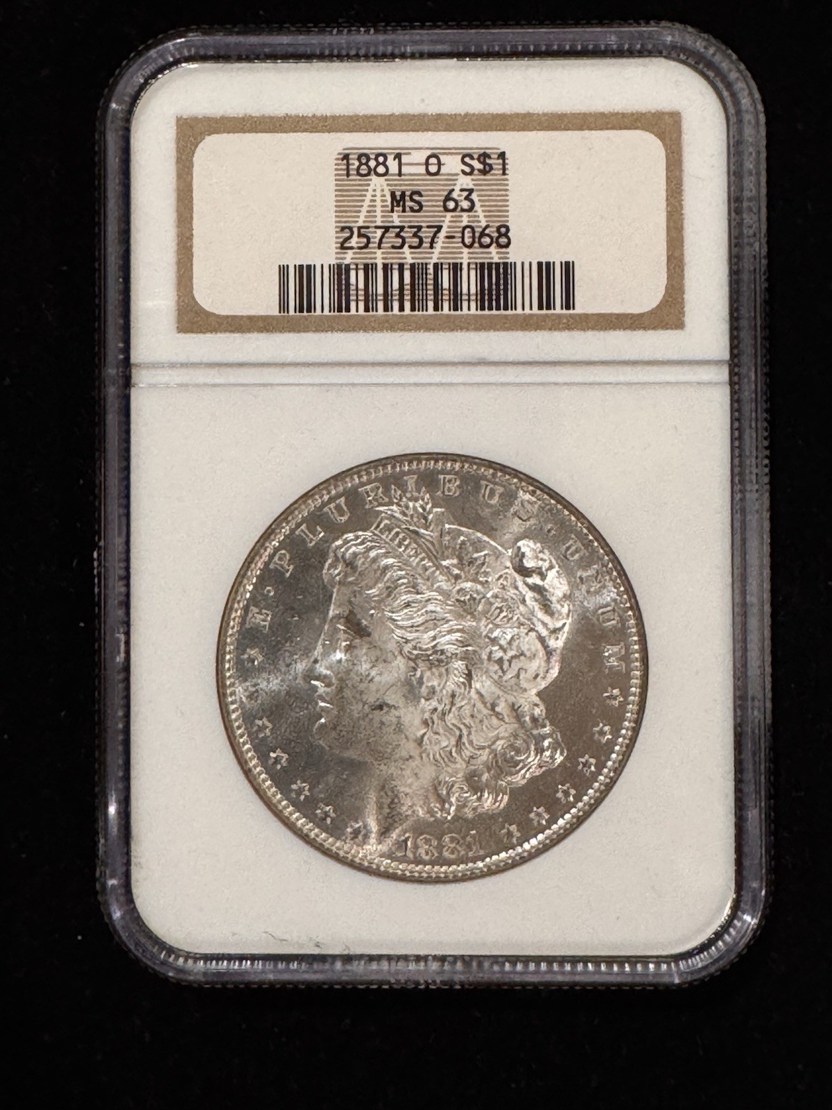 1881-O Morgan Dollar NGC MS-63 Old Holder Cartwheel Luster