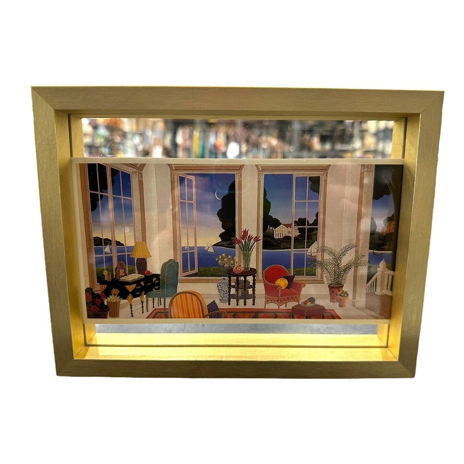 Thomas McKnight Hyannisport Gold Float Framed Vintage Postcard Print 8.5” x 11” Thomas McKnight Hyannisport Gold Float Framed Vintage Postcard Print 8.5” x 11”