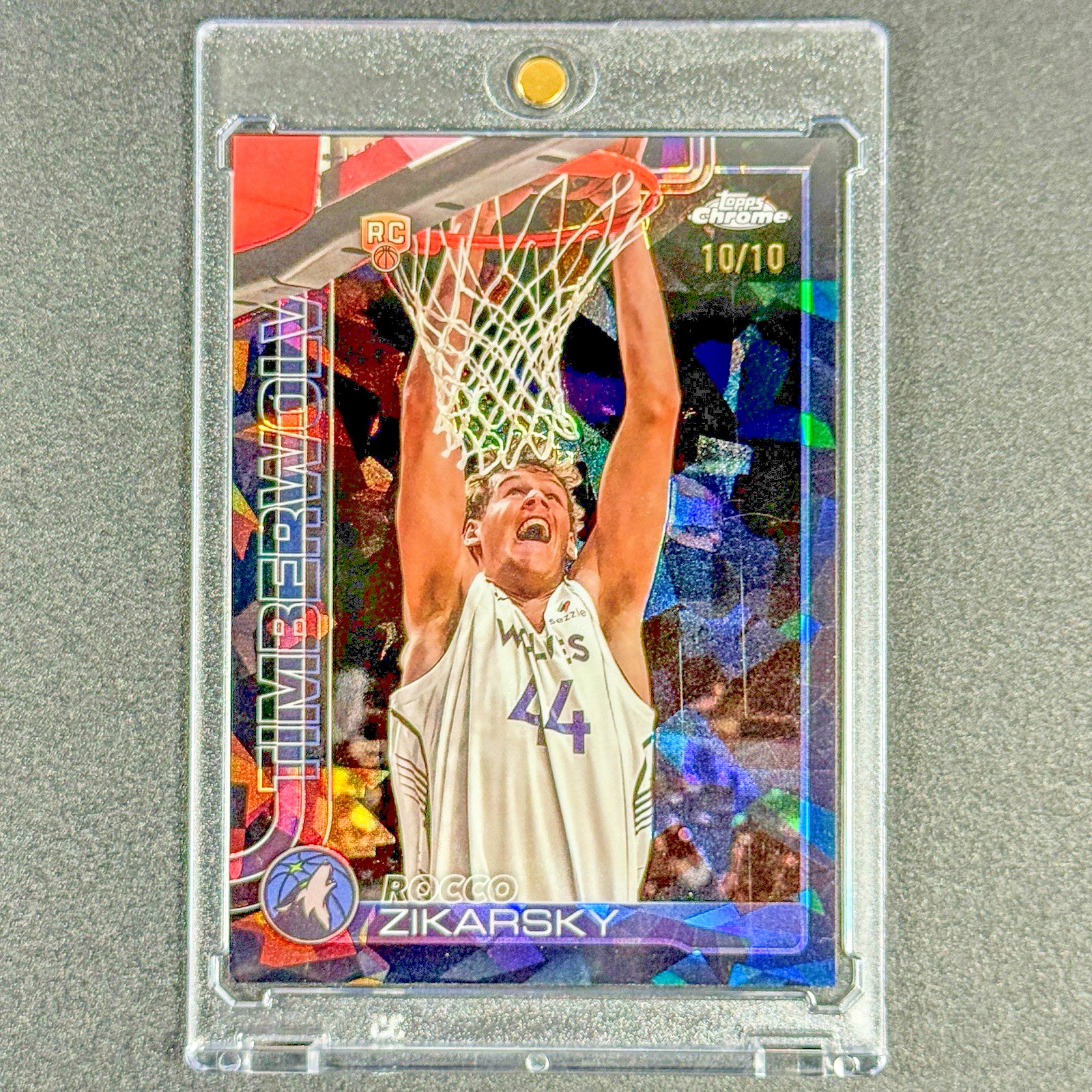 Rocco Zikarsky (RC) 2025-26 Topps Chrome Black Geometric 10/10 #296 Bookend 🔥