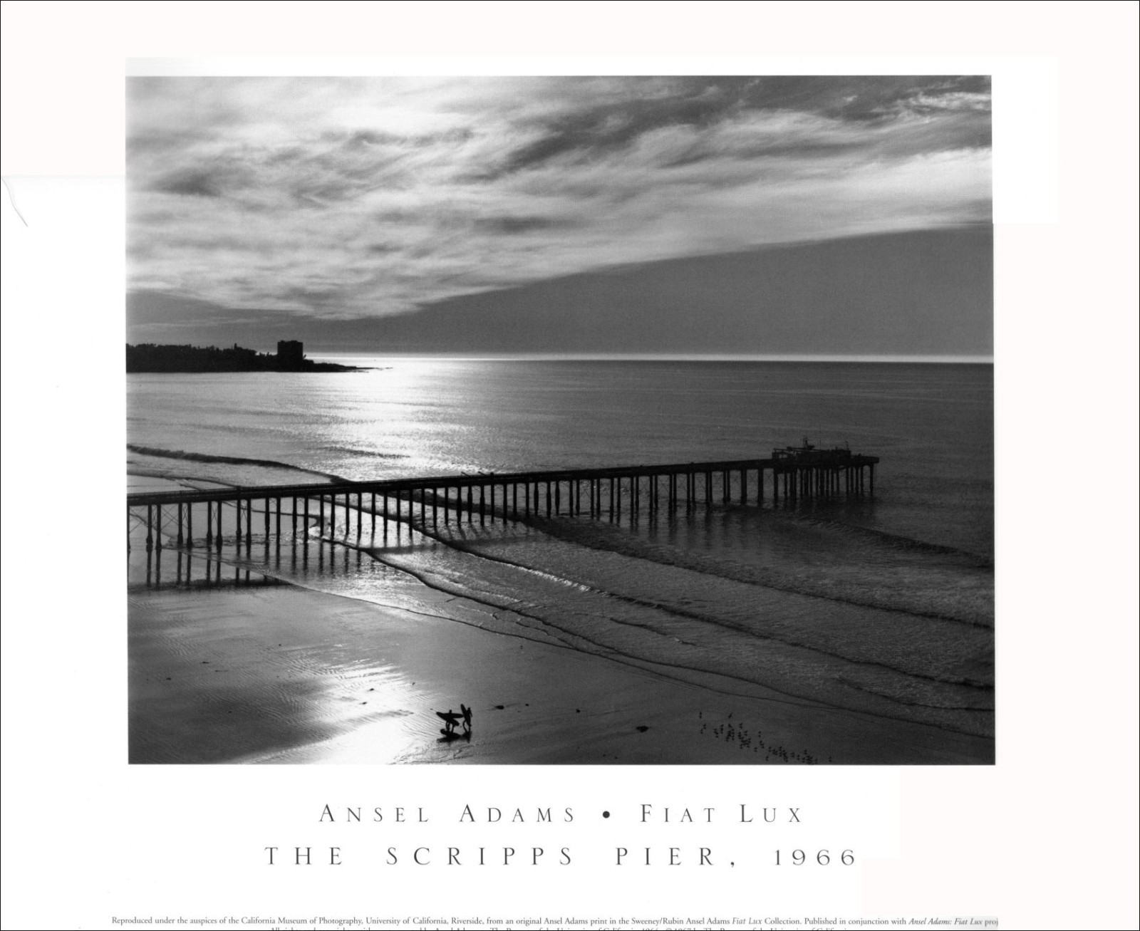 Ansel Adams The Scripps Pier 1966 La Jolla Mini Poster Print 11 x 14 Ansel Adams The Scripps Pier 1966 La Jolla Mini Poster Print 11 x 14
