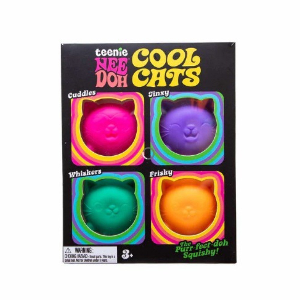 Schylling Teenie Nee Doh Cool Cats Tactile Squeeze Toys 4-Pack Age 3+ 25112NAB Schylling Teenie Nee Doh Cool Cats Tactile Squeeze Toys 4-Pack Age 3+ 25112NAB
