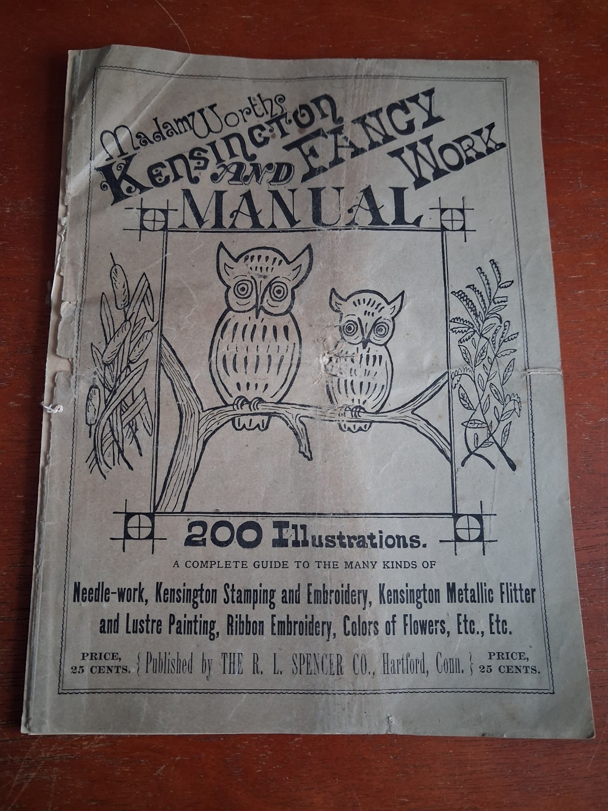 Antique Madam Worth's Kensington and Fancy Work Manual Stamping Embroidery 1886 Antique Madam Worth's Kensington and Fancy Work Manual Stamping Embroidery 1886