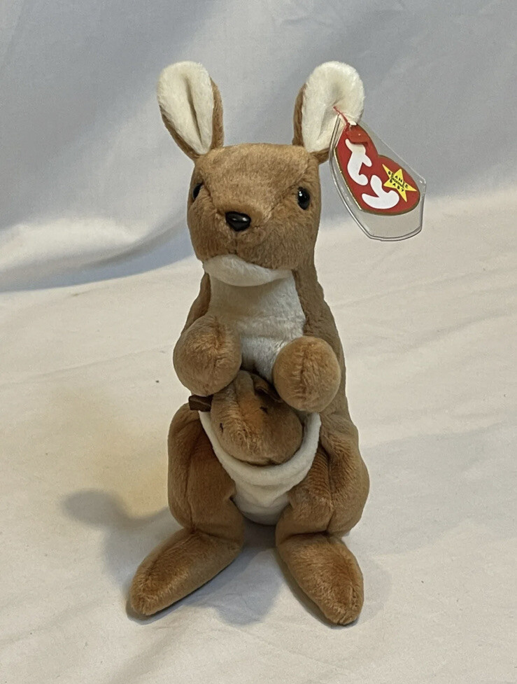 Ty Beanie babies - Pouch The Kangaroo + 2 - A lot of 3 total beanies