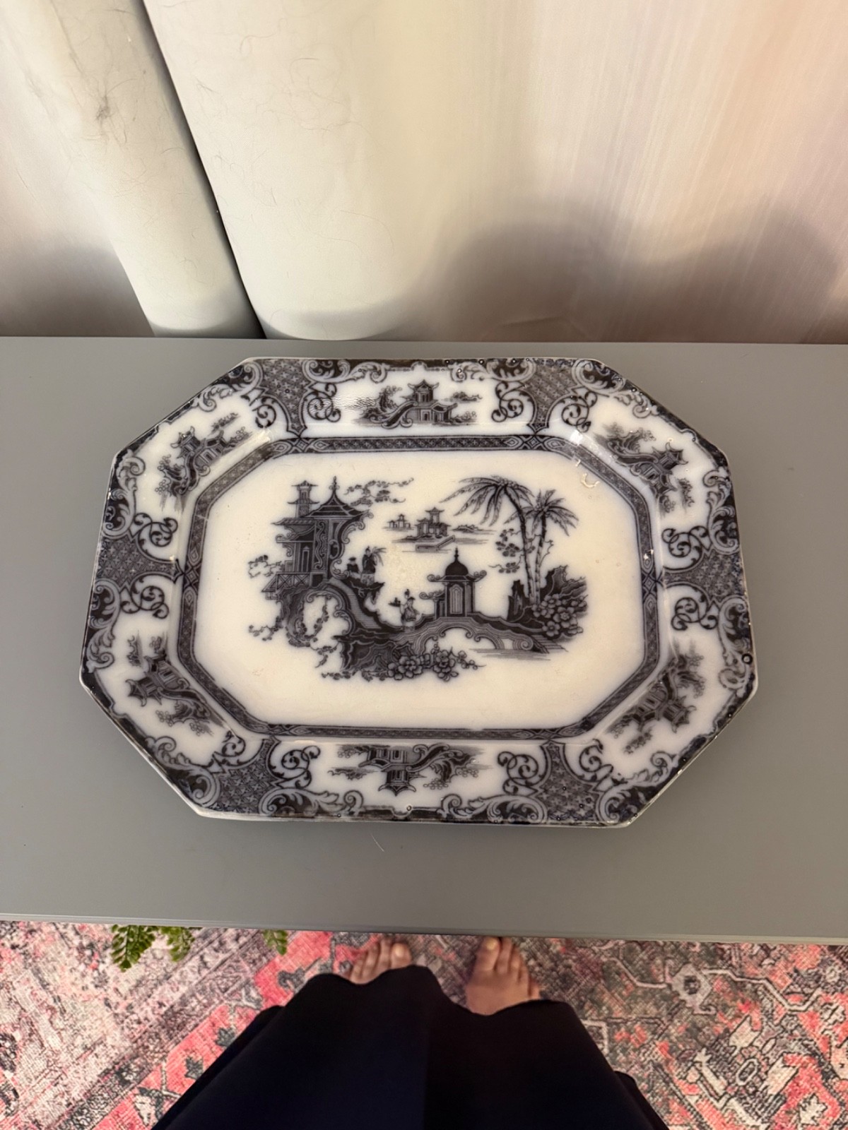corean mulberry transferware platter corean mulberry transferware platter