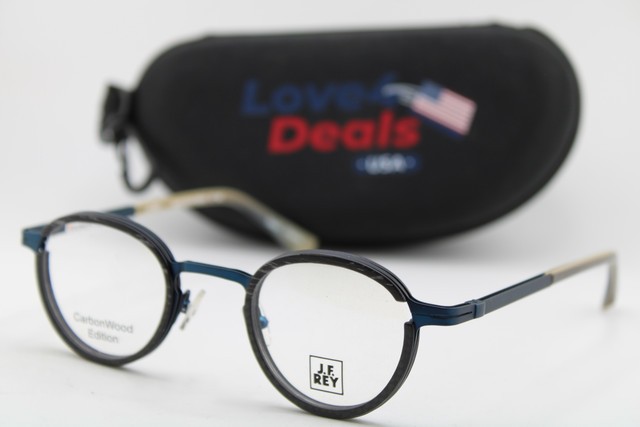 NEW J.F. REY JF2979 0025 BLUE CARBON WOOD HORN AUTHENTIC EYEGLASSES 43-24 NEW J.F. REY JF2979 0025 BLUE CARBON WOOD HORN AUTHENTIC EYEGLASSES 43-24
