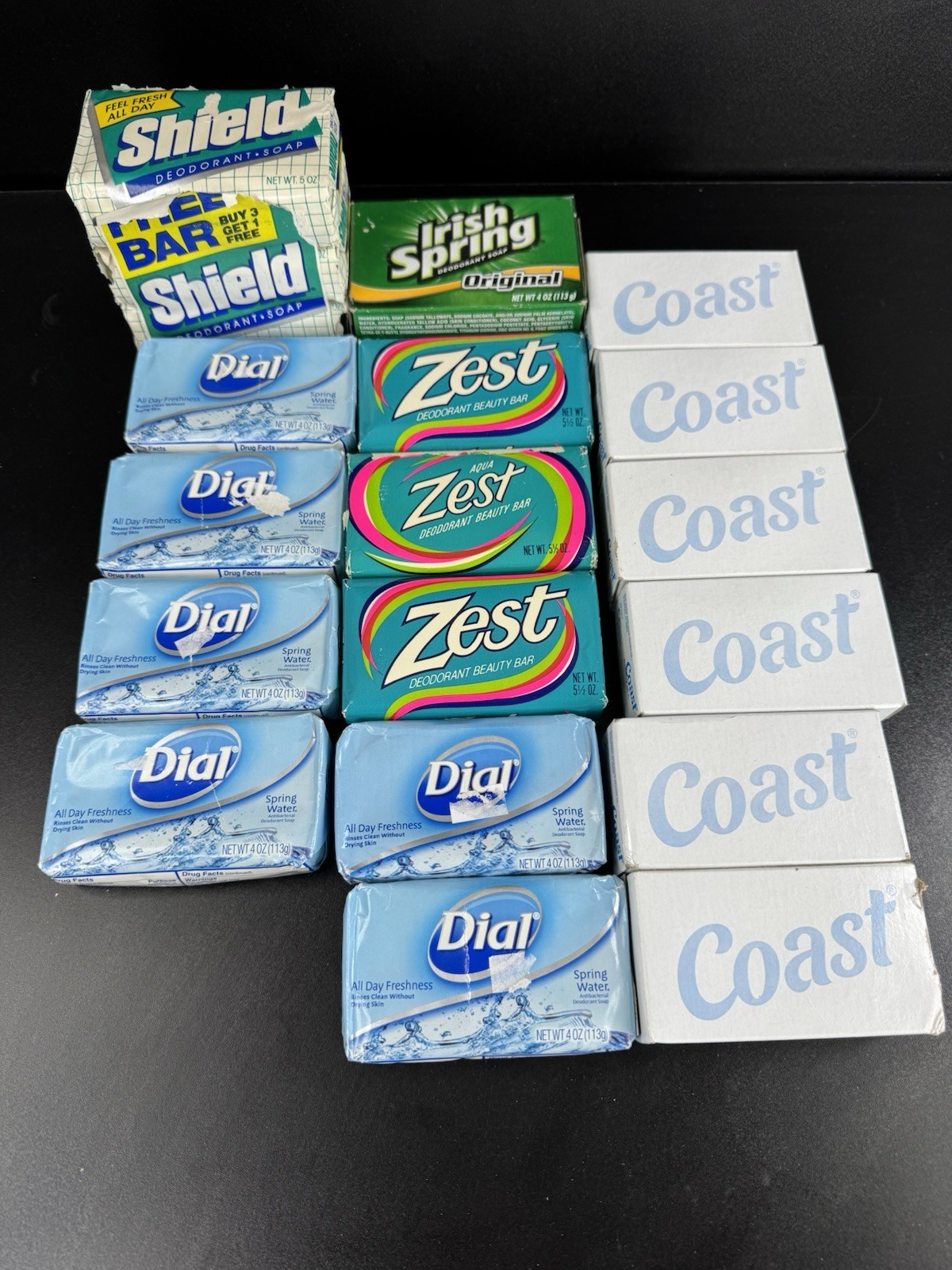 Mixed Lot (19) Vintage Bar Soap Zest Shield Irish Spring 90s 2000s NOS