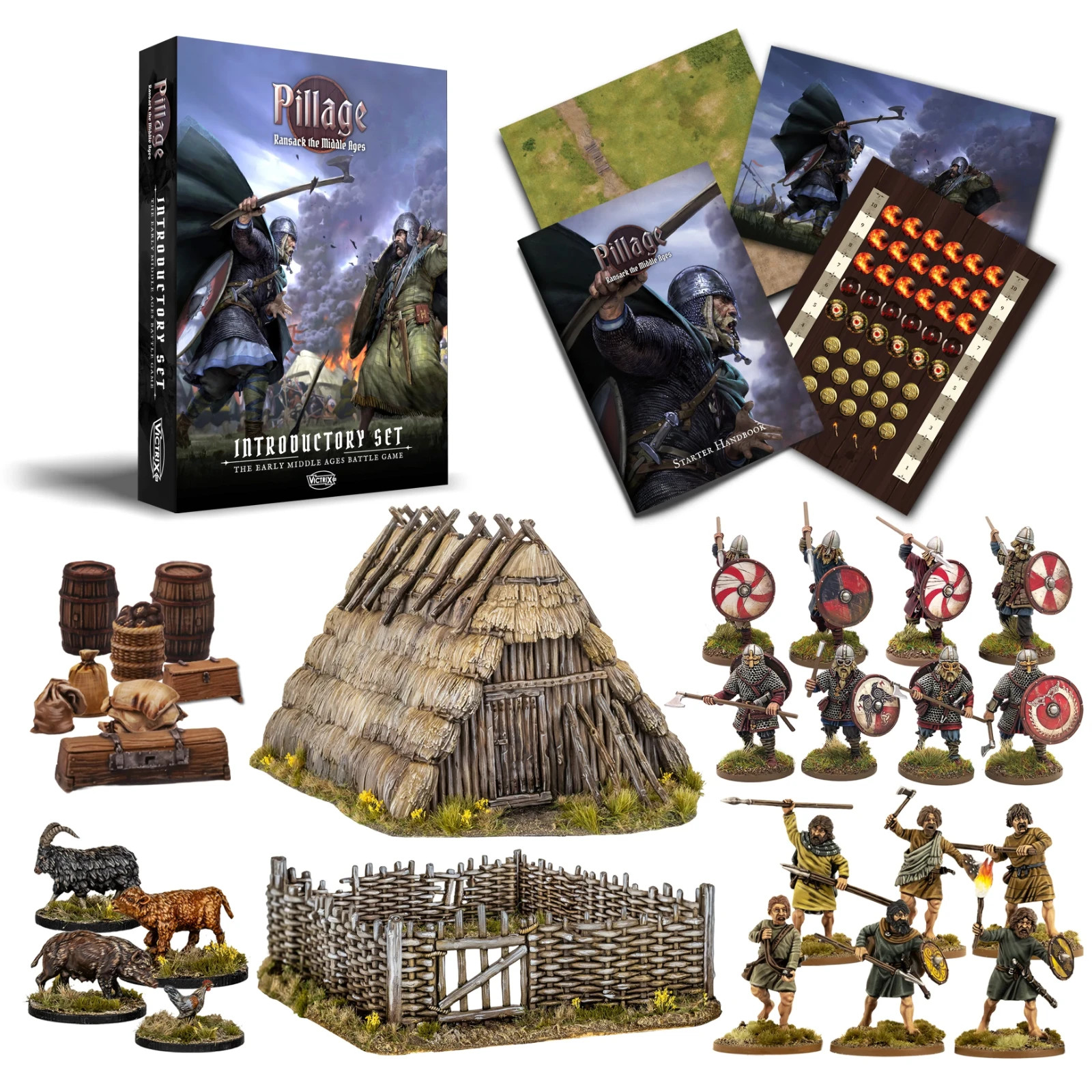 Victrix 28mm  Pillage Two Player Starter Wargame Miniatures Barons Wars
