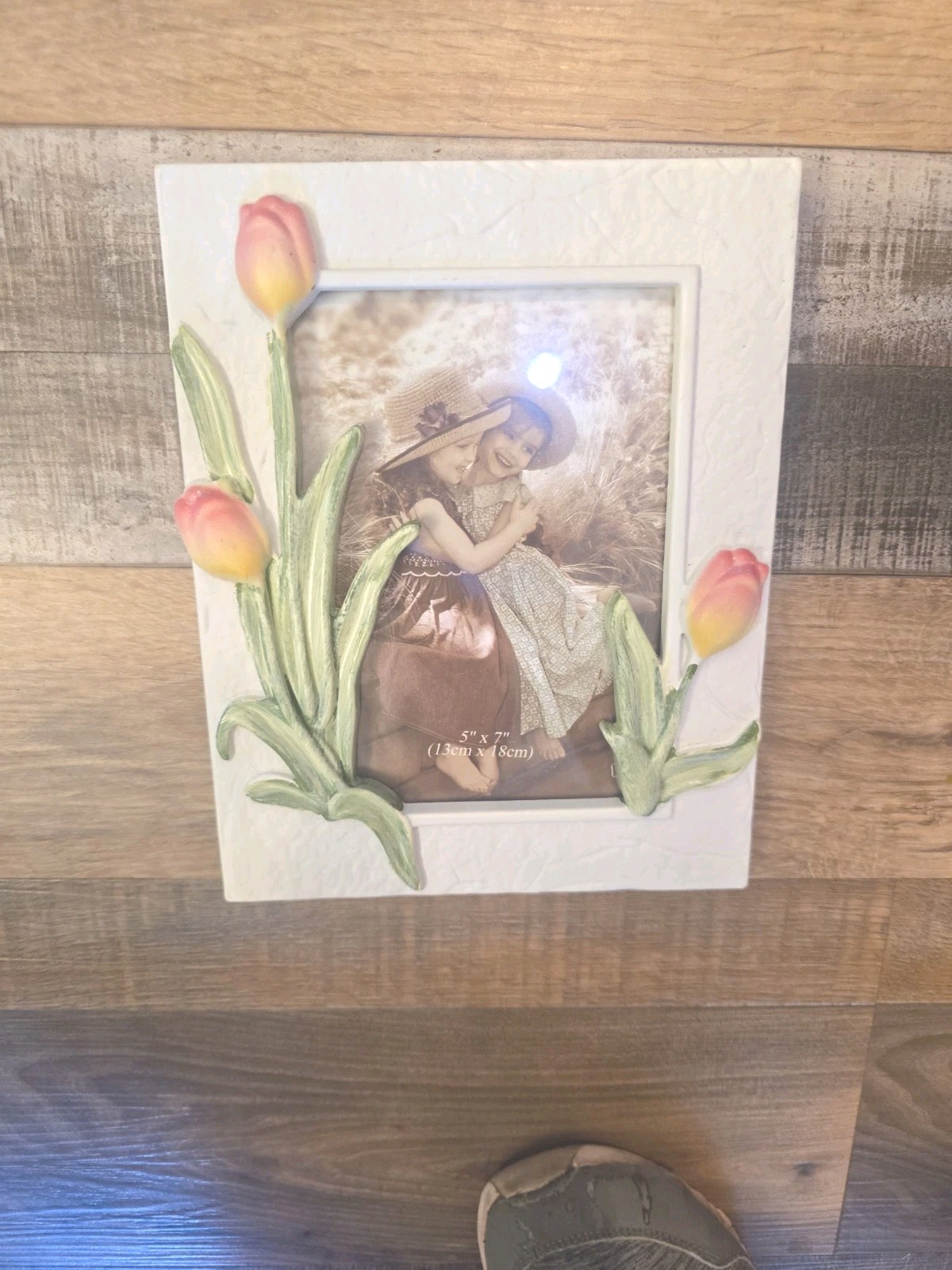 VTG 3D Flowers Floral Resin Photo Frame Table-Top Easel Back 5x7 VTG 3D Flowers Floral Resin Photo Frame Table-Top Easel Back 5x7