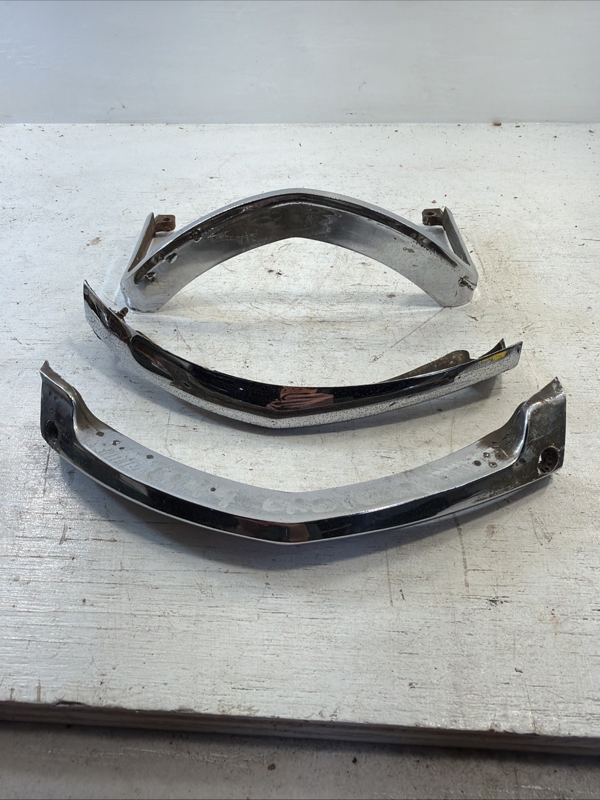 OEM Set 1949 Original GM Cadillac LH RH Grill Grille Hood Trim Molding Chrome OEM Set 1949 Original GM Cadillac LH RH Grill Grille Hood Trim Molding Chrome