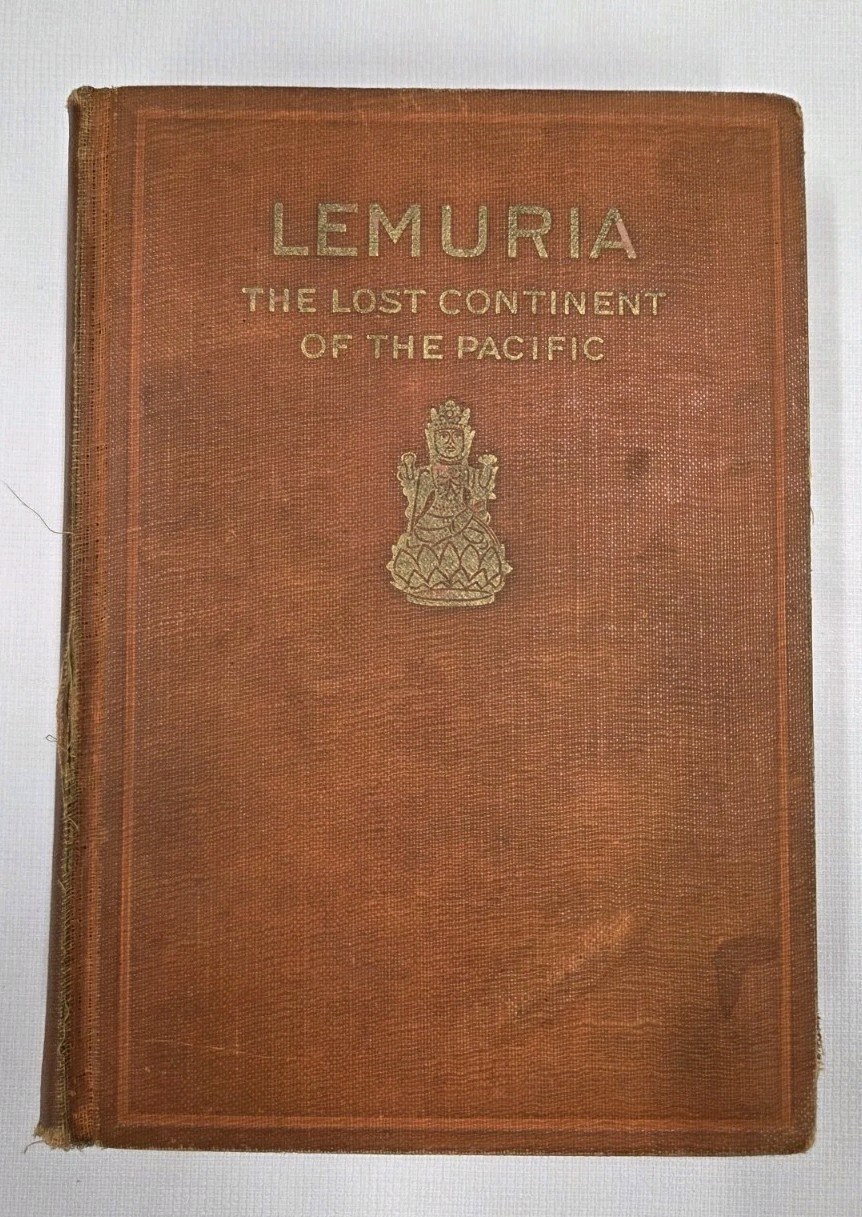 Lemuria-Lost Continent Pacific-Wishar S. Cerve-TRUE First/1st Edition-1931-RARE