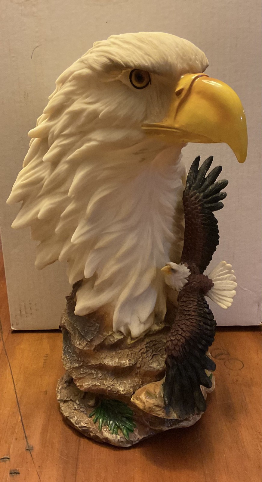 Bald Eagle Head Bust Soaring Eagle Resin Sculpture Wildlife Patriotic Decor 14\ Bald Eagle Head Bust Soaring Eagle Resin Sculpture Wildlife Patriotic Decor 14\
