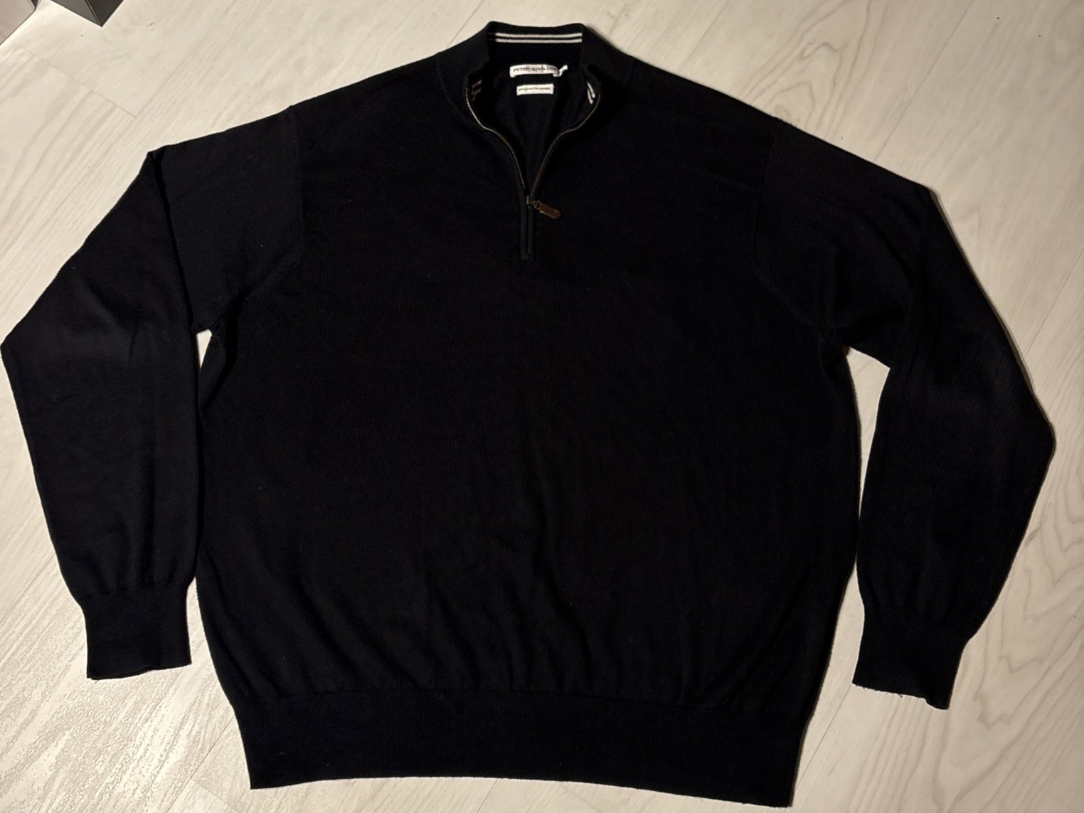 Black Peter Millar Quarter-zip Pullover Cashmere Blend Sweater. Mens Large.