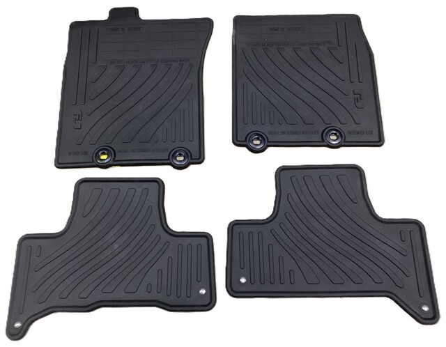 Genuine Toyota FJ Cruiser Front & Rear Rubber All Weather Mats 4PC Black PT206-3