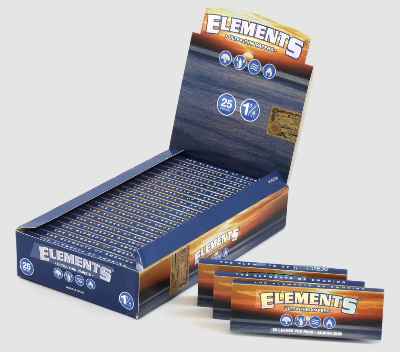 Elements 1.25 1 1/4 Size Ultra Thin Rolling Paper 25ct Box-100% Authentic Elements 1.25 1 1/4 Size Ultra Thin Rolling Paper 25ct Box-100% Authentic