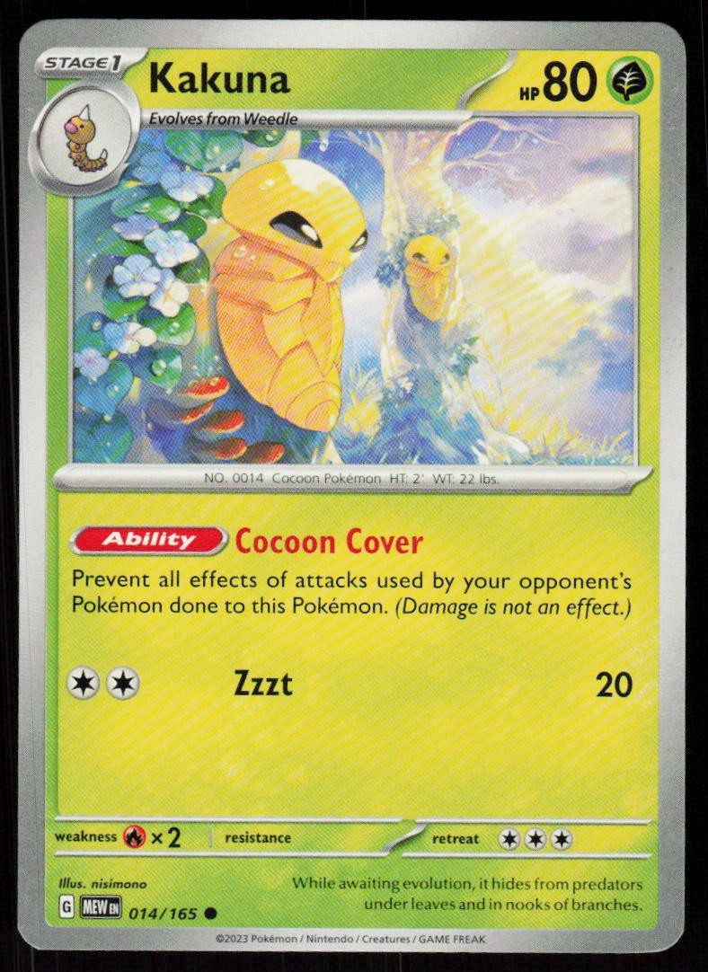 Kakuna 014/165 Common 151 Pokemon Near Mint