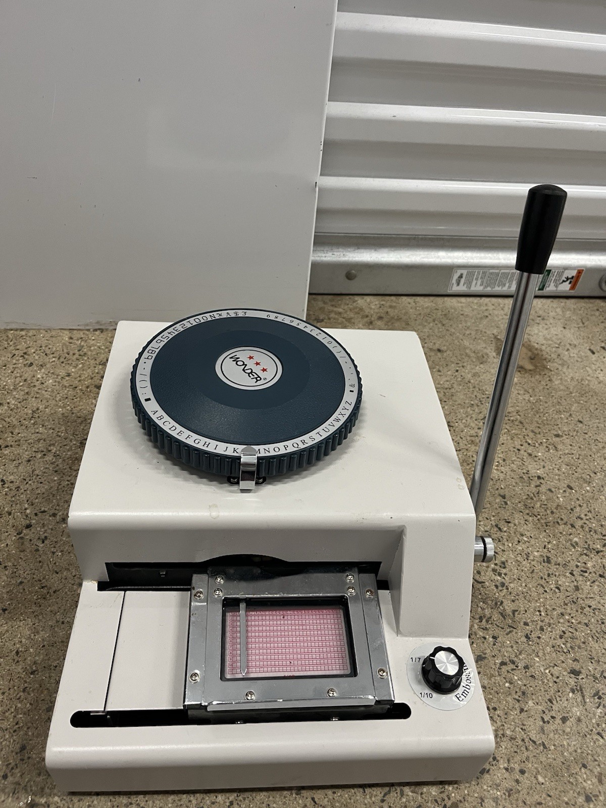 Wonder Manual Embosser Label Maker Metal Tag Embossing Machine Wonder Manual Embosser Label Maker Metal Tag Embossing Machine