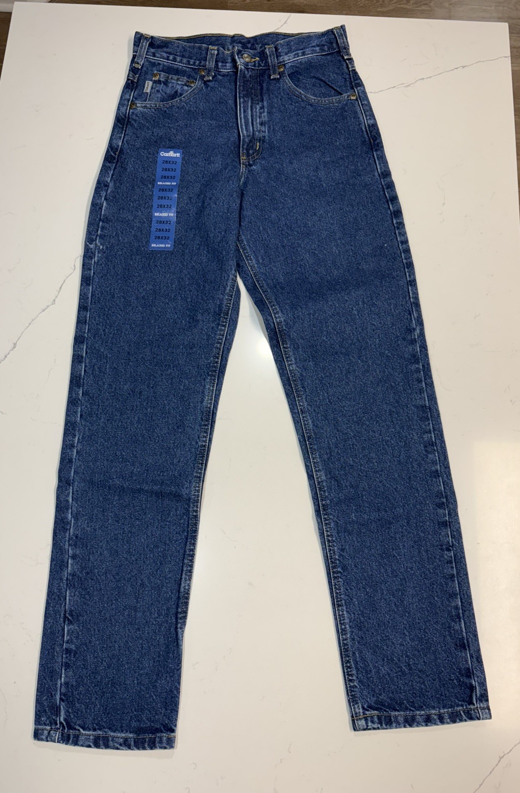 NWT Carhartt B17 DST Relaxed Jeans Mens 28x32 Dark Stonewash Blue W28 NEW NWT Carhartt B17 DST Relaxed Jeans Mens 28x32 Dark Stonewash Blue W28 NEW