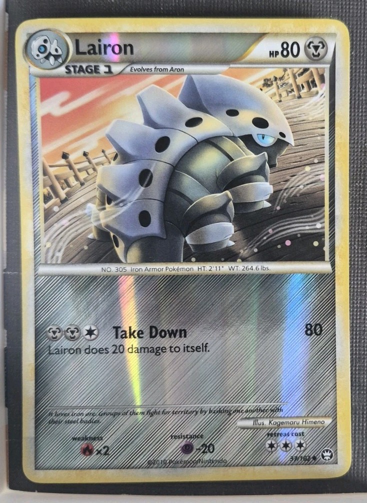 Lairon 37/102 Uncommon HGSS Triumphant Pokemon Reverse Holo MP Lairon 37/102 Uncommon HGSS Triumphant Pokemon Reverse Holo MP