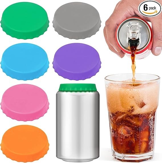 6X Silicone Soda Can Cover Top Lid Beer Beverage Juice Can Cover Drink Protector