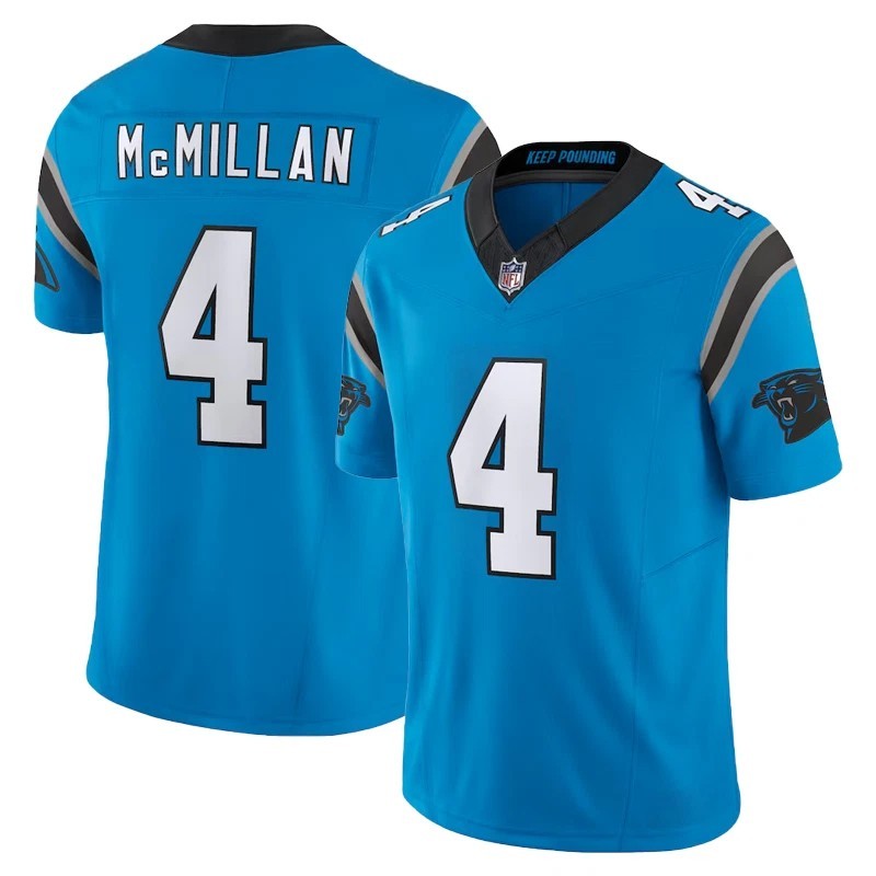 Men's Panthers #4 Tetairoa McMillan Limited Stitched Game Jersey