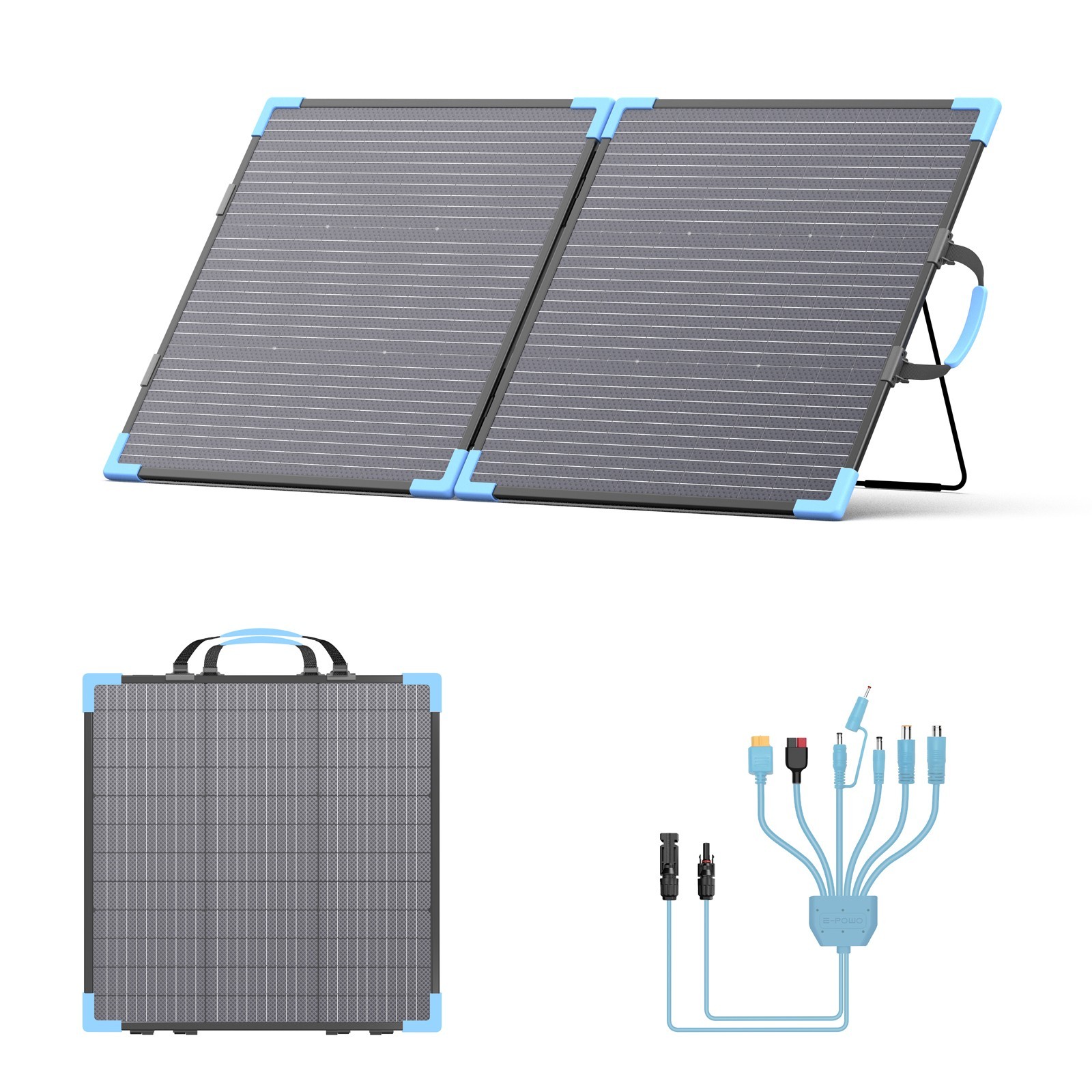 E-POWO Bifacial Portable Solar Panel 110W 220W N-Type for BLUETTI Elite 30 V2