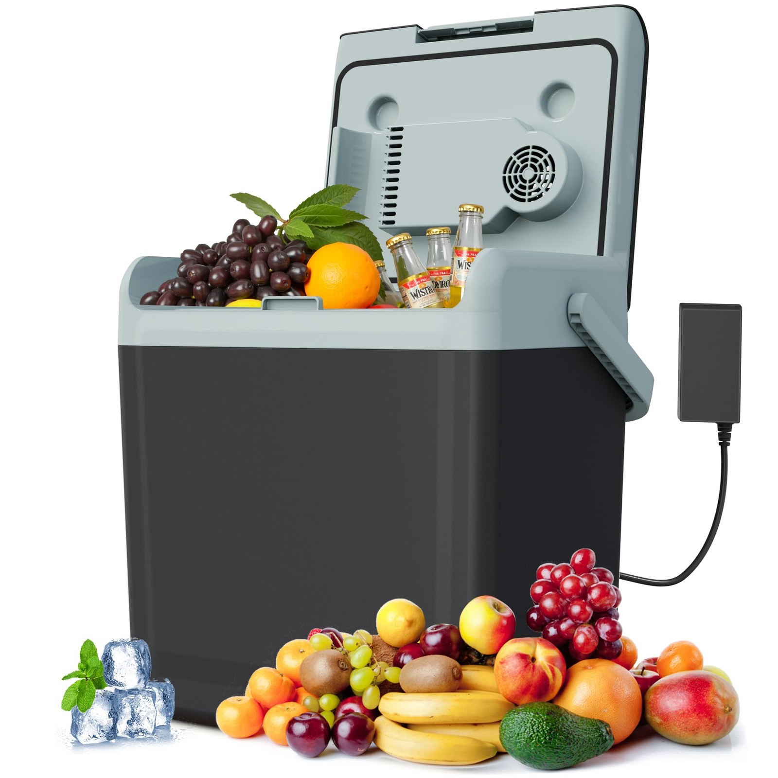 SUNVIVIPRO ZFR003BK 25QT Portable Electric Cooler & Warmer Car Fridge - Black