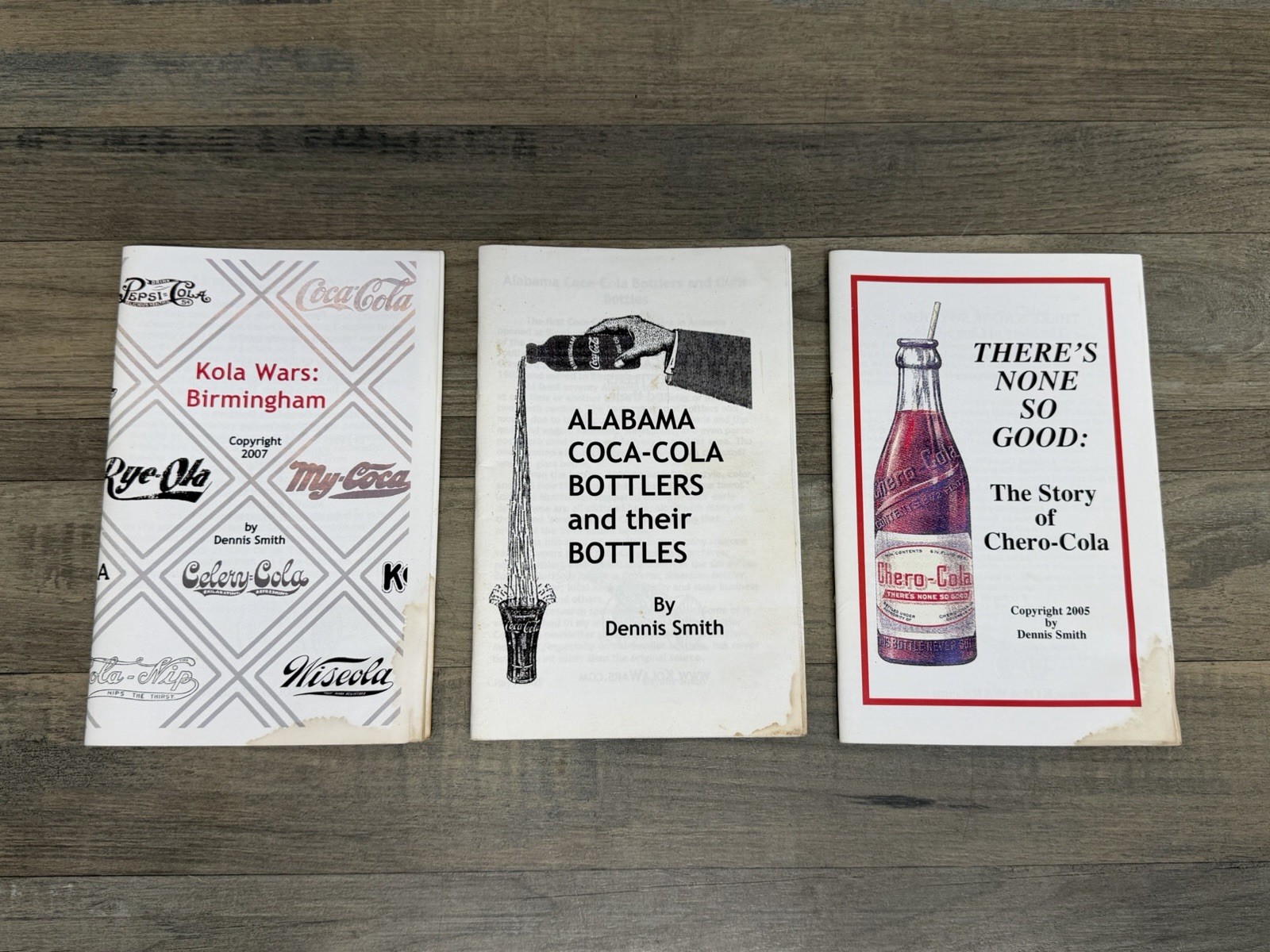 3 Alabama Coca-Cola Chero-Cola Bottles History Reference Booklets Dennis Smith