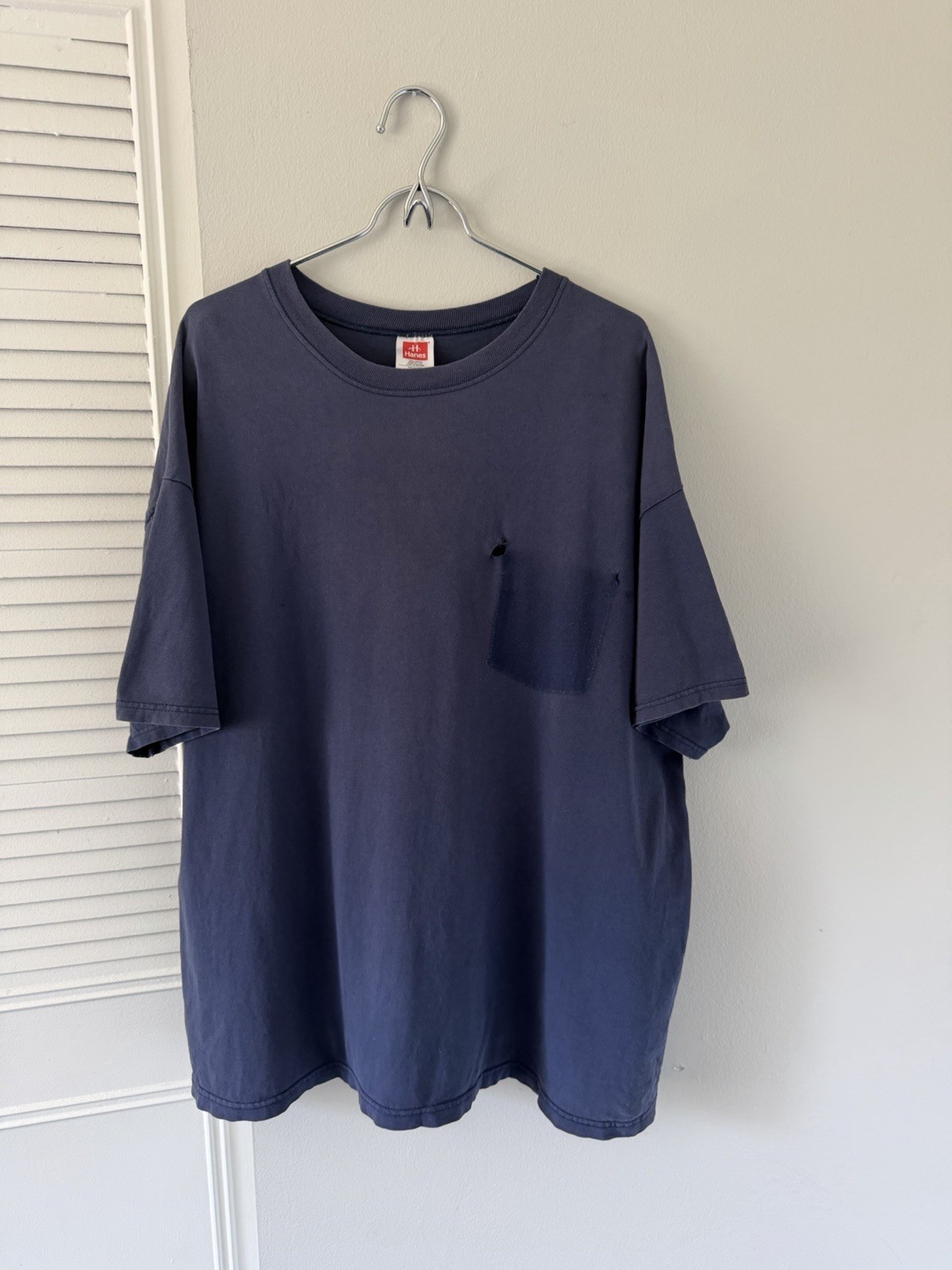 VTG Sun Fade Gradient Ghost Pocket Boxy Thrashed T-Shirt XL VTG Sun Fade Gradient Ghost Pocket Boxy Thrashed T-Shirt XL