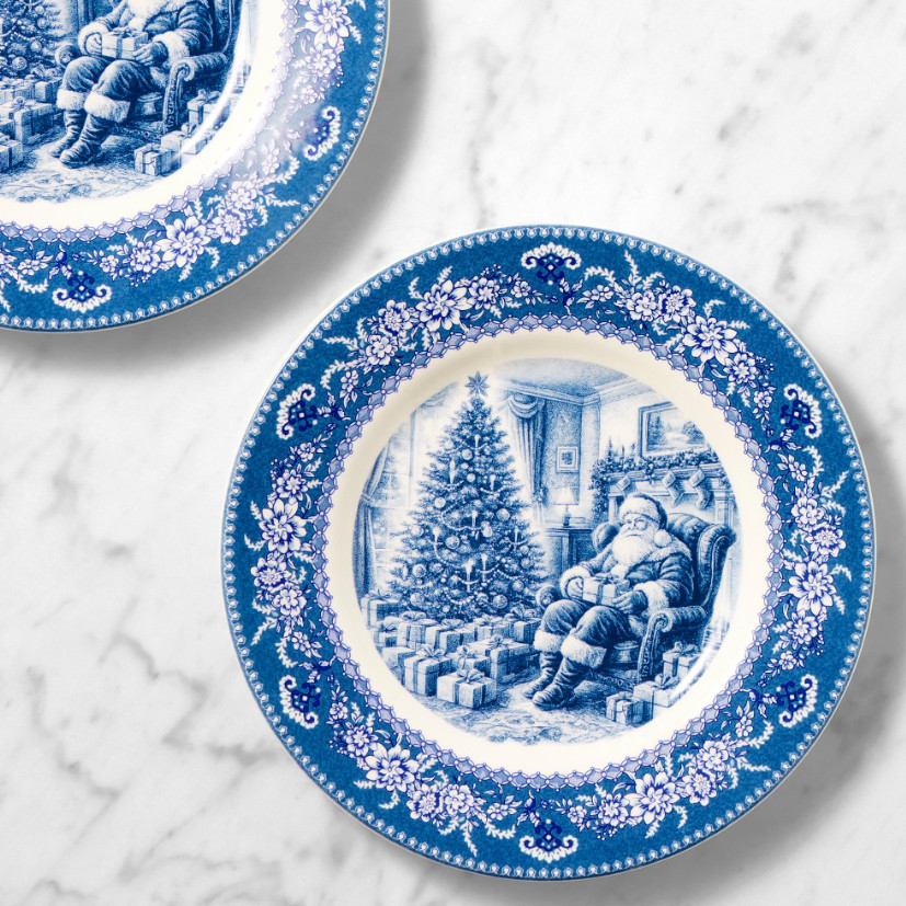Williams Sonoma English Floral Holiday Salad Plates Set of 4 Williams Sonoma English Floral Holiday Salad Plates Set of 4