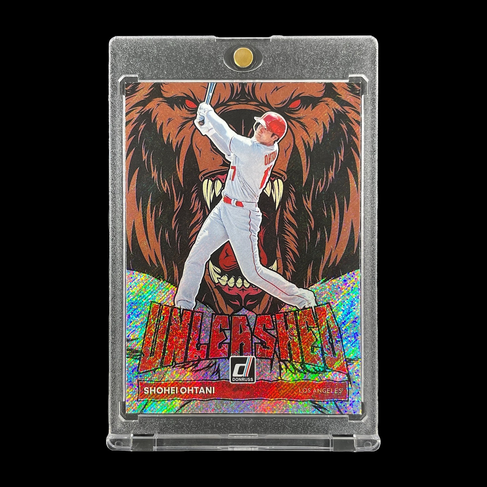 SHOHEI OHTANI SHIMMER HOLO GRIZZLY BEAR FOIL CARD 2022 Panini Donruss - Dodgers