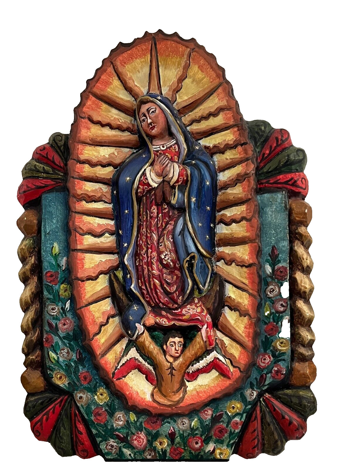 Retablo Nuestra Senora De Guadalupe By Richard Rivera 2001 12x17 Retablo Nuestra Senora De Guadalupe By Richard Rivera 2001 12x17
