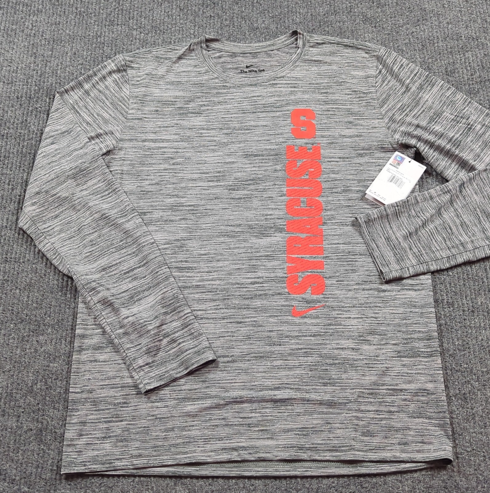 Syracuse Orange Shirt Mens Medium Gray NCAA Long Sleeve Nike Tee Syracuse Orange Shirt Mens Medium Gray NCAA Long Sleeve Nike Tee